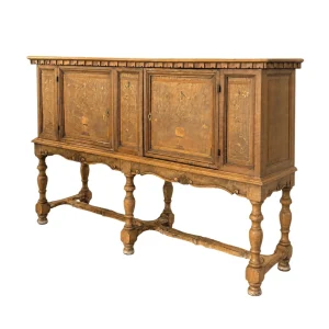 IS-141-CR Antique Lombard Chest Converted into a Sideboard – angled view, right side