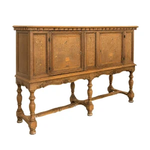 IS-141-CR Antique Lombard Chest Converted into a Sideboard – angled view, left side