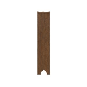 IS-147-LB Handcrafted Oak Bookcase with Wrought-Iron Details – side profile